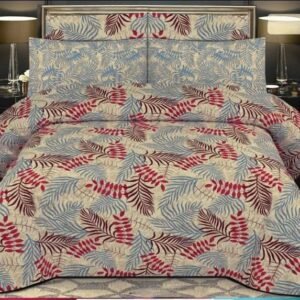 Leaves Design Pure Cotton Printed Bedsheet