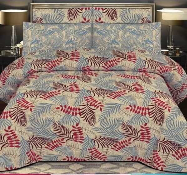 Leaves Design Pure Cotton Printed Bedsheet