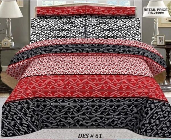 Multi Colours Pure Cotton Printed Bed Sheet