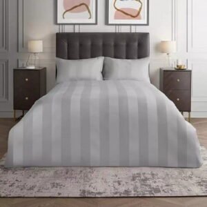 Light Grey Vertical Stripes BedSheet