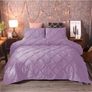 Pintuck Ash Duvet Bed Set (Lavender)