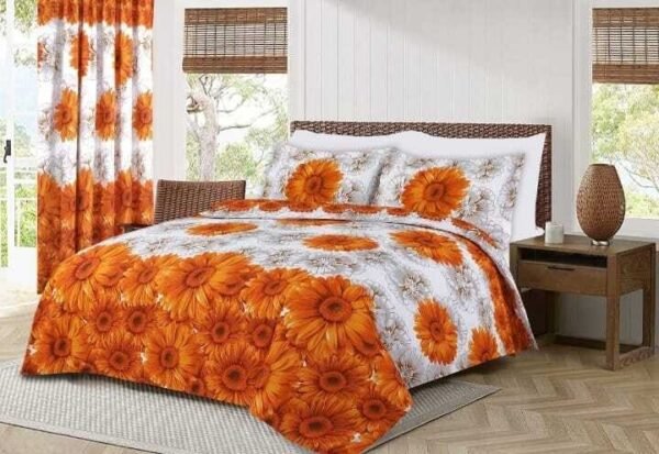 SunFlower Printed Bedsheet (Satin)