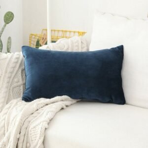 2 Pcs Premium Velvet Pillow Cover - Dark Blue