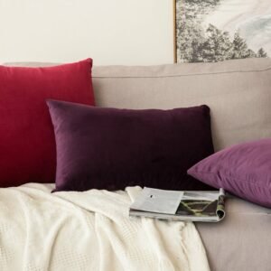 2 Pcs Premium Velvet Pillow Cover - Purple