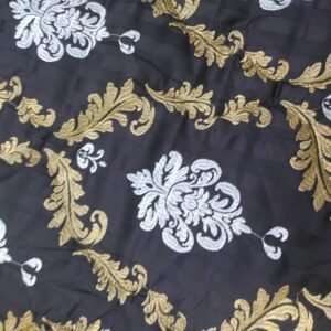 Embroidered Quilted Bedsheet Set Design (Solid Black)