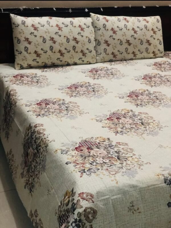 Printed Pure Cotton Bedsheet Set (Bunches)