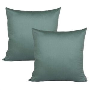 2Pcs Plain Dyed Cushion Covers - Green