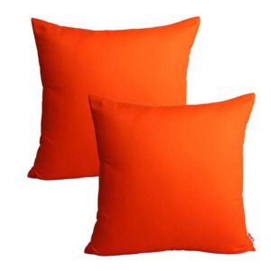 2Pcs Plain Dyed Cushion Covers - Orange