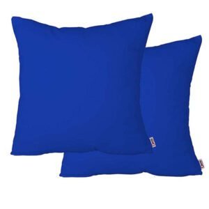 2Pcs Plain Dyed Cushion Covers - Royal Blue