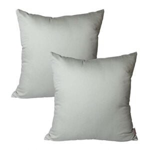 2Pcs Plain Dyed Cushion Covers - Silver Grey