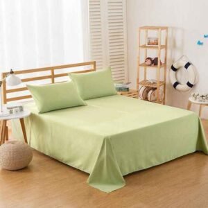 Plain Pure Cotton Bedsheet Set - Green