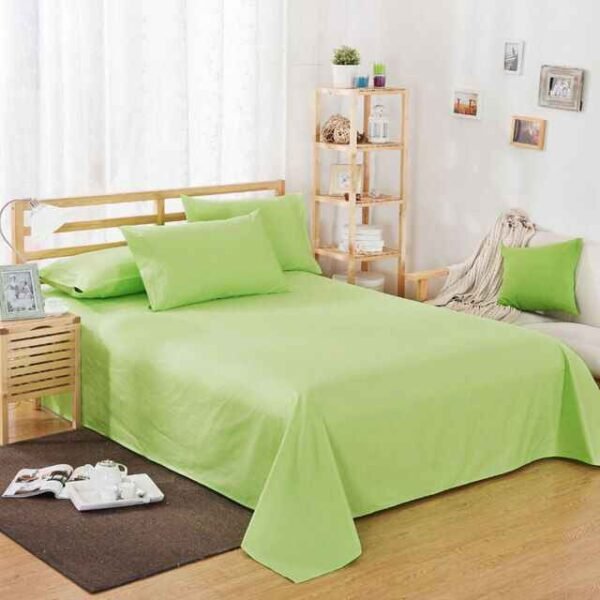 Plain Pure Cotton Bedsheet Set – Parrot Green