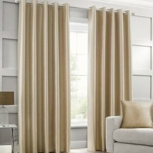 Plain Dyed Silk Curtain (Golden)