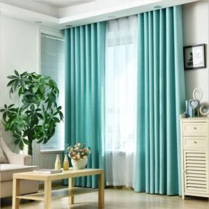 Plain Dyed Cotton Curtain (teal)