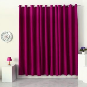 Plain Dyed Cotton Curtain (Dark Purple)