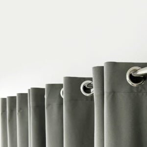 Plain Dyed Cotton Curtain (Grey)