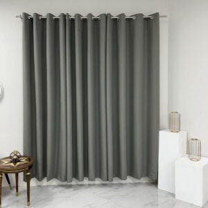 Plain Dyed Cotton Curtain (Grey)