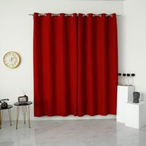 Plain Dyed Cotton Curtain (Maroon)