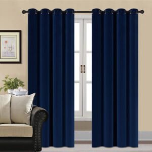 Plain Dyed Premium Velvet Curtain (Blue)