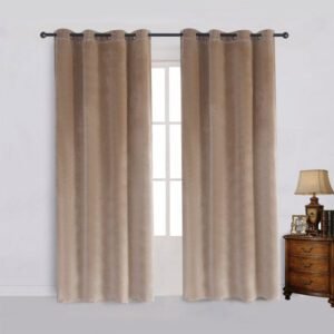 Plain Dyed Premium Velvet Curtain (Brown)