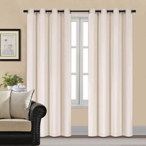 Plain Dyed Premium Velvet Curtain (White)