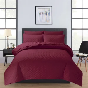 Quilted Bedspread Set – PLUM