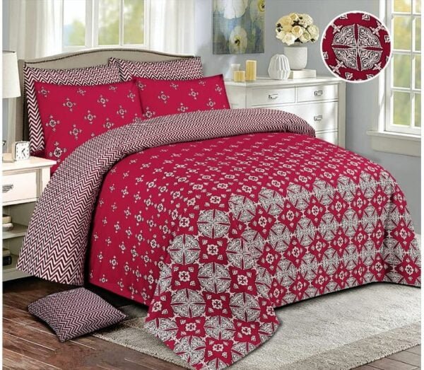 Cotton Printed Bed sheet Set Sindhi Design