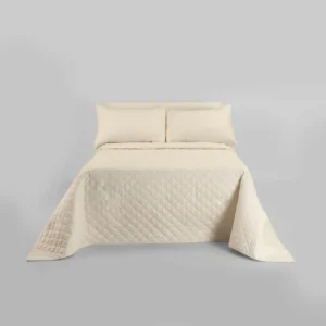 Quilted Bedspread Set – IVORY