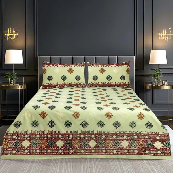 Sindhi Design Cotton Embroidered Bedding Set