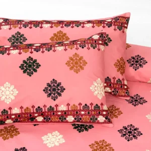 Sindhi Embroidered Bed Sheet Set Pillow Covers