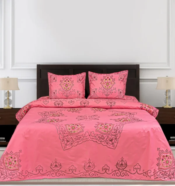 Rosetta Design Cotton Embroidered Bedsheet Set