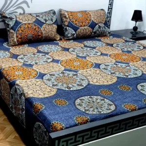 Printed Bedsheet Set Blue