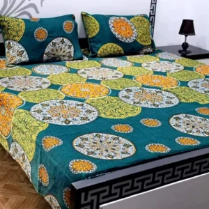 Printed Bedsheet Set Green