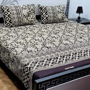 Floral Prined Bedding Set Brown